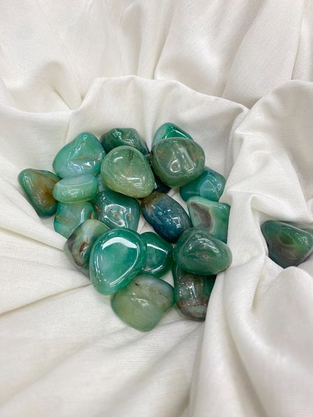  Sỏi Mã Não Nhuộm Xanh Lá - Green Dyed Agate Tumble 