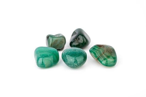  Sỏi Mã Não Nhuộm Xanh Lá - Green Dyed Agate Tumble 