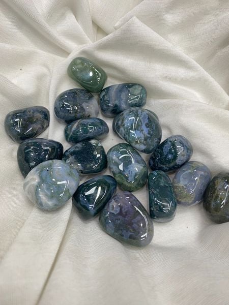  Sỏi Mã Não Rêu - Moss Agate Tumble 