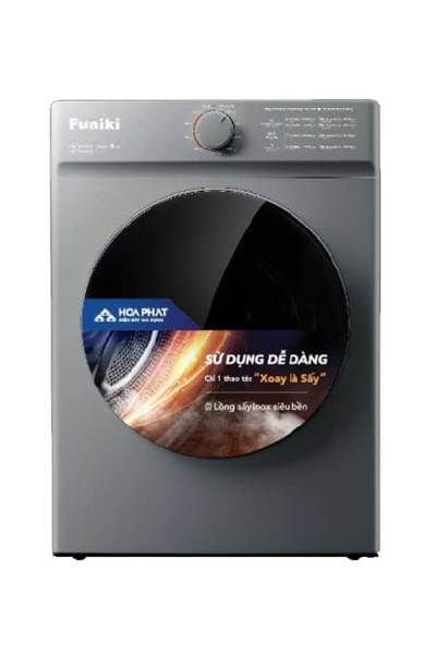 Máy sấy Funiki HD V680AG thông hơi 8kg màu ghi
