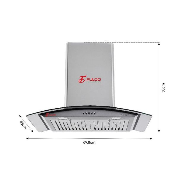 Máy hút mùi kính cong Fulco cao cấp TY-JP1002B9