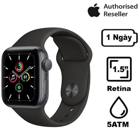 Apple Watch SE 40mm (GPS) Viền Nhôm - Dây Cao Su