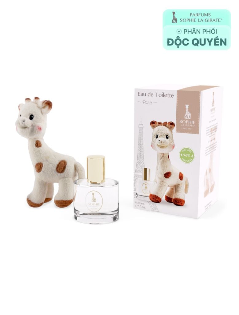  Bộ Nước Hoa Em Bé từ 5 tuổi - Mẹ Bầu & Hươu Cao Cổ Sophie la Girafe Eau de Toillet 50ml 