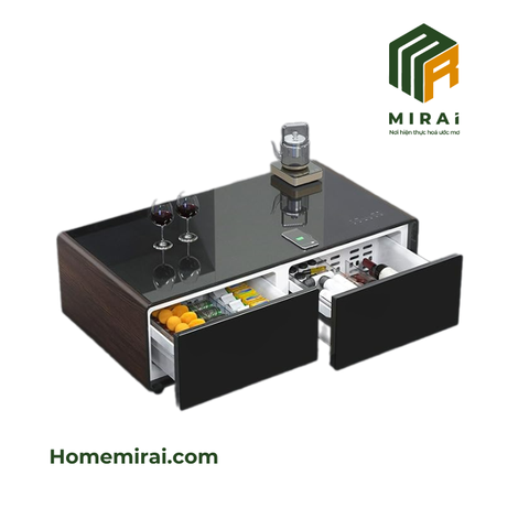 Bàn trà thông minh tích hợp loa tủ lạnh ngăn đông TB90