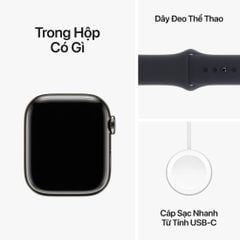 Apple Watch Series 9 LTE 45mm viền thép dây cao su - Chính hãng VN/A