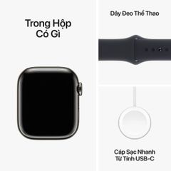 Apple Watch Series 9 LTE 45mm viền thép dây cao su - Chính hãng VN/A