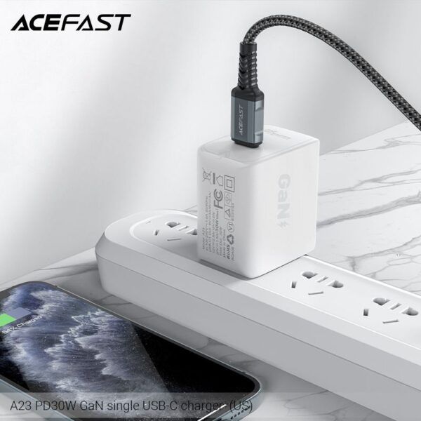 Củ sạc ACEFAST GaN PD3.0 30W 1 cổng USB-C (US) – A23