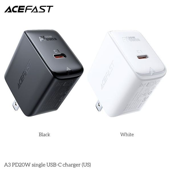 Củ sạc ACEFAST PD3.0 20W 1 cổng USB-C (US) – A3
