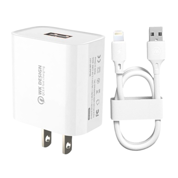 Bộ cáp sạc nhanh Wekome QC3.0 WP-U57 Lightning