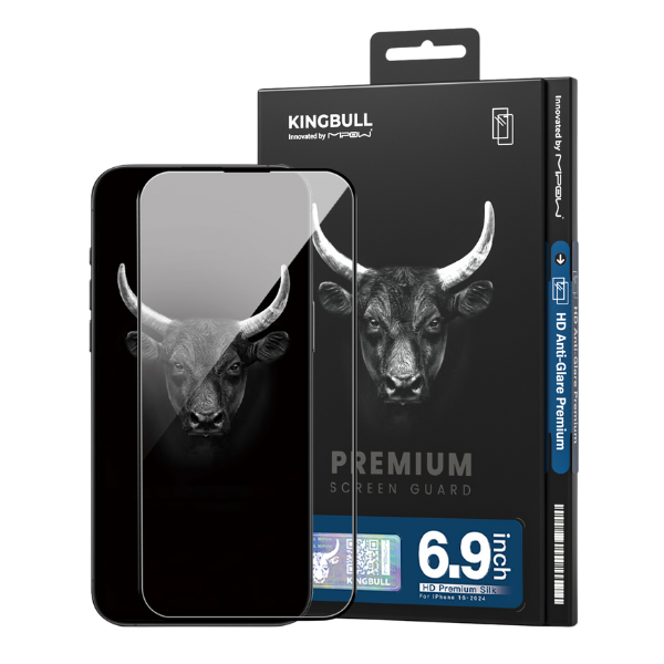 Kính cường lực iPhone 16 Pro Max Mipow Kingbull HD Anti-Glare Premium Silk BJ612-BK