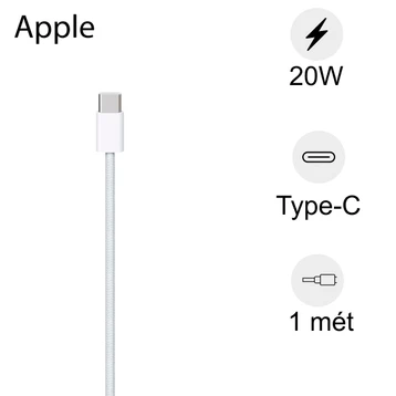 Cáp Type-C to Type-C Apple 1m Dây Dù - Chính hãng MQKJ3ZA
