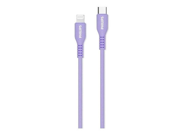 Cáp sạc Philips DLC8631P Type C to lightning cable 1.2M màu Tím