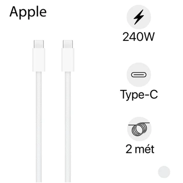 Cáp Type-C to Type-C Apple 240W 2M - Chính hãng MU2G3ZA