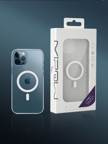 Ốp Lưng Magsafe Trong Suốt iPhone 13 Pro Max Mipow Tempered Glass Transparent