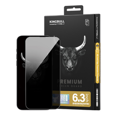 Kính cường lực chống nhìn trộm iPhone 16 Pro Mipow Kingbull HD Anti-Spy Premium Silk BJ606-BK