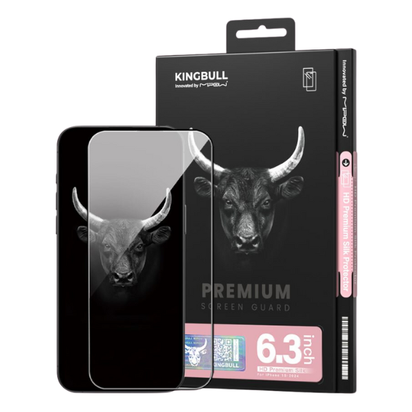 Kính cường lực iPhone 16 Pro Mipow Kingbull HD Premium Silk BJ602-BK