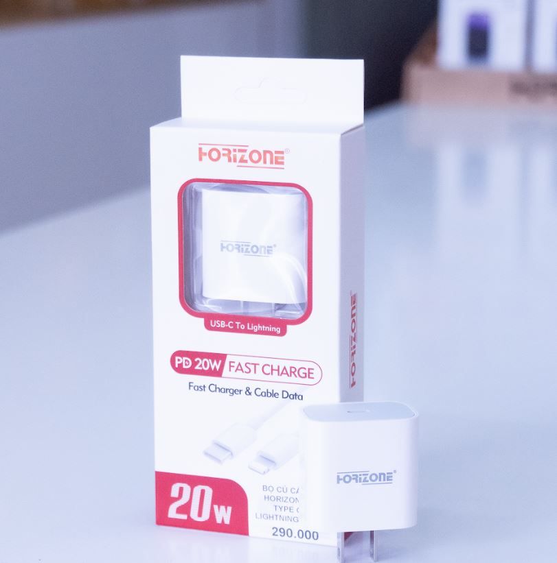 Bộ củ cáp sạc HORIZONE 20W Type C to Lightning