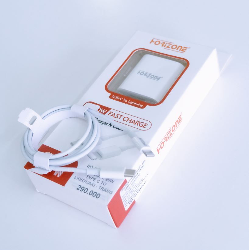 Bộ củ cáp sạc HORIZONE 20W Type C to Lightning