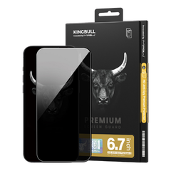 Kính cường lực chống nhìn trộm iPhone 16 Plus Mipow Kingbull HD Anti-Spy Premium Silk BJ607-BK