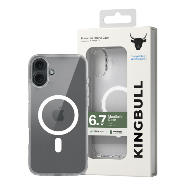 Ốp lưng trong suốt MagSafe iPhone 16 Plus Mipow Transparent Case MGC16C-CR