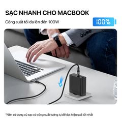 Cáp sạc Philips DLC9102 Type C to Type C, 2M, DIGITAL DISPLAY, 100W(MAX)
