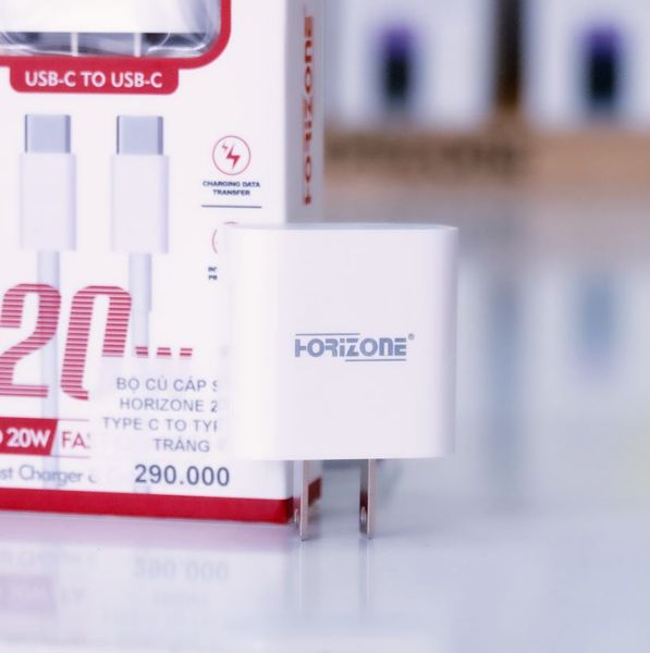 Bộ củ cáp sạc HORIZONE 20W Type C to Type C