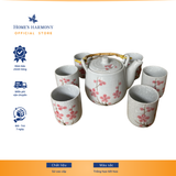  Bộ ấm tách trà quai tre 7 món 