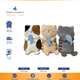  Gấu Bông Mèo Ôm Cá - Nhiều Mẫu Cotton Soft, kích thước 65cm 