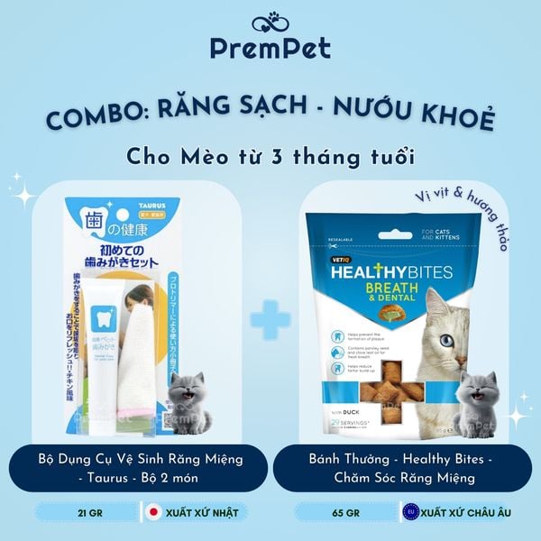  Combo Răng Sạch - Nướu Khoẻ cho Mèo từ 3 tháng tuổi 