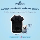  Áo Thun - DoggyDolly - Vải Thun Co Giãn, Cổ Tròn Ngắn Tay Đi Chơi - cho Chó nhỏ - Size XL - Màu Đen 