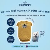  Áo Thun - DoggyDolly - Áo Thun Cổ Tròn Ngắn Tay,  Đi Chơi, Đi Dã Ngoại & Vận Động Ngoài Trời - cho Chó nhỏ - Size XL - Vàng Mù Tạt 