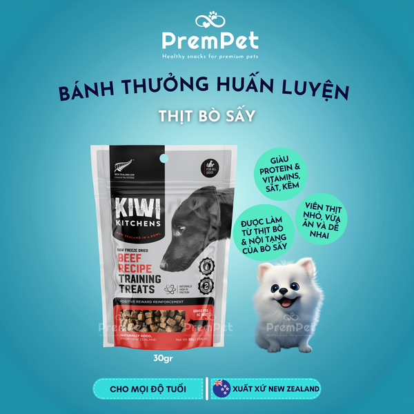  Bánh Thưởng - KIWI Kitchens - Vị Thịt Cừu/Bò/Nai - cho Chó - Túi 30g 