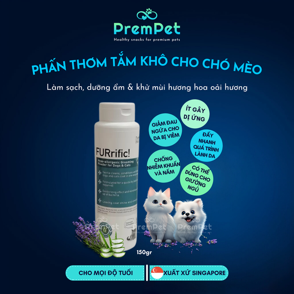  Phấn Thơm - Pet Horizon FURrific! - Lành Tính - cho Chó Mèo - Chai 150g 