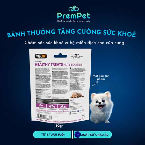  Bánh Thưởng - Healthy Treats - Tăng Cường Sức Khoẻ & Hệ Miễn Dịch - cho Chó - Túi 50g 