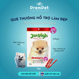  Que Thưởng - Jerhigh - Hỗ Trợ Làm Đẹp - Vị Trái Cây - cho Chó - Túi 60g 