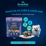 Snack Thưởng - Fish4Dogs - Từ Da Cá Cuộn & Chuối Khô - cho Chó - Túi 100g 