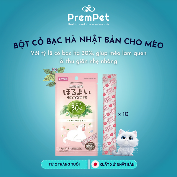  Bột Catnip - Marukan - Giúp Thư Giản & Mang Lại Niềm Vui - cho Mèo - Túi 5g (0.5gx10) 