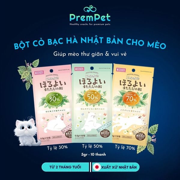  Bột Catnip - Marukan - Giúp Thư Giản & Mang Lại Niềm Vui - cho Mèo - Túi 5g (0.5gx10) 