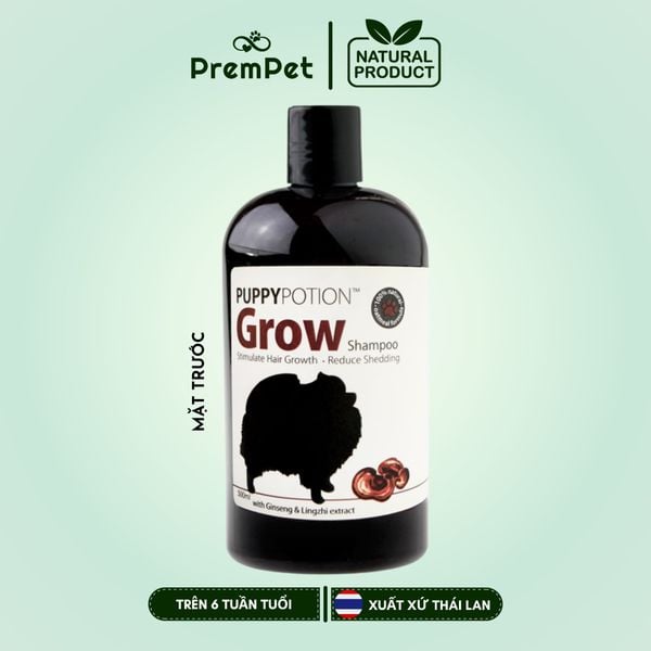  Dầu Gội - PuppyPotion Grow - Hỗ Trợ Kích Thích Mọc Lông & Chăm Sóc Lông Chắc Khoẻ - cho Chó - Chai 500ml [NATURAL] 