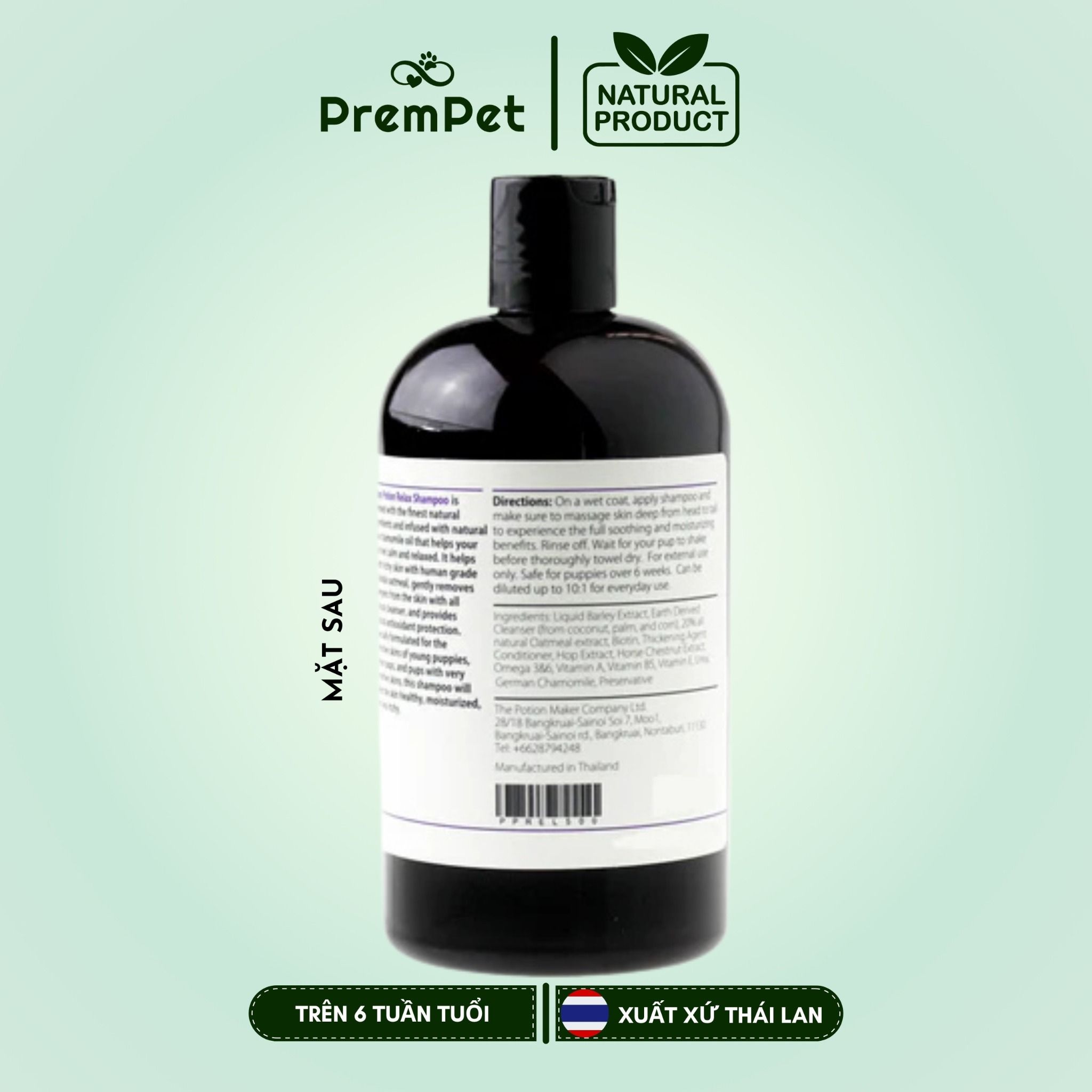  Dầu Gội - PuppyPotion Relax - Hương Hoa Cúc Xanh Đức - Mang Lại Cảm Giác Thư Giãn - cho Chó - Chai 500ml [NATURAL] 