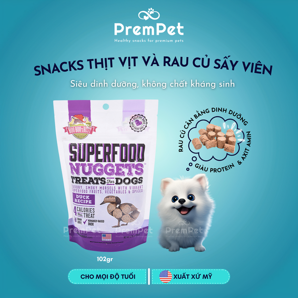  Snack Thưởng - Boo Boo's Best - Từ Thịt Viên & Rau Củ Sấy - cho Chó - Túi 102g 