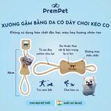  Xương Gặm - Tall Tails - Bằng Da Tự Nhiên Có Dây Chơi Kéo Co - cho Chó - Dài 30cm 