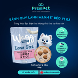  Bánh Thưởng - Wagg - Lành Mạnh Ít Béo - Vị Thịt Gà Tây và Cơm - cho Chó - Túi 125g 