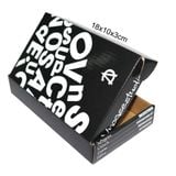  Hộp nắp gài 3 lớp 18x10x3cm in offset trắng đen 