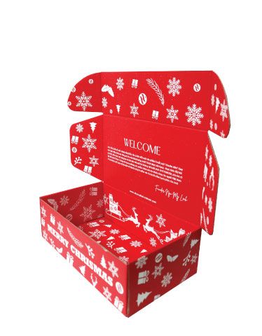  Hộp nắp gài có in flexo 25x15x5cm 