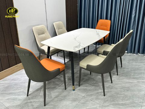 Bộ Bàn Ăn Mặt Đá 6 Ghế TNM-688