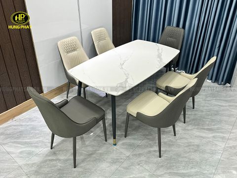 Bộ Bàn Ăn Mặt Đá 6 Ghế TNM-688