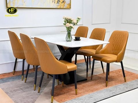 Bộ Bàn Ăn Mặt Đá 6 Ghế BA-55