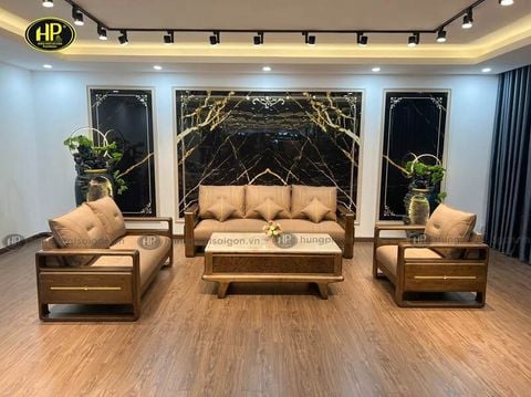 Ghế Sofa Gỗ Sồi Nga Phòng Khách HS-884C