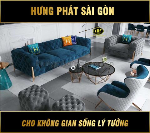 Bộ sofa vải nhung đẹp hiện đại NK-12